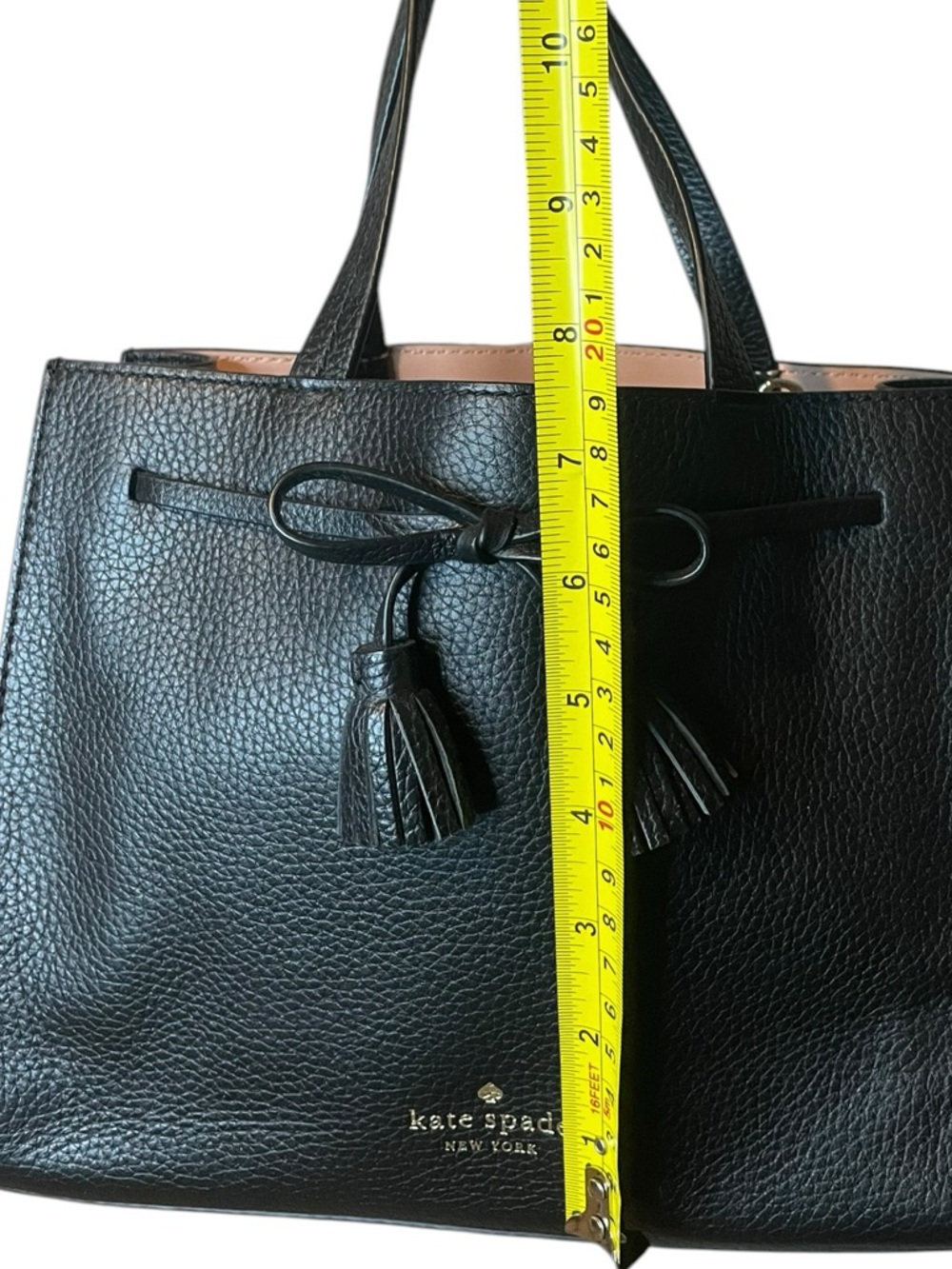 Kate Spade New York Hayes Street Isobel Small Black Leather Satchel - Picture 4 of 9